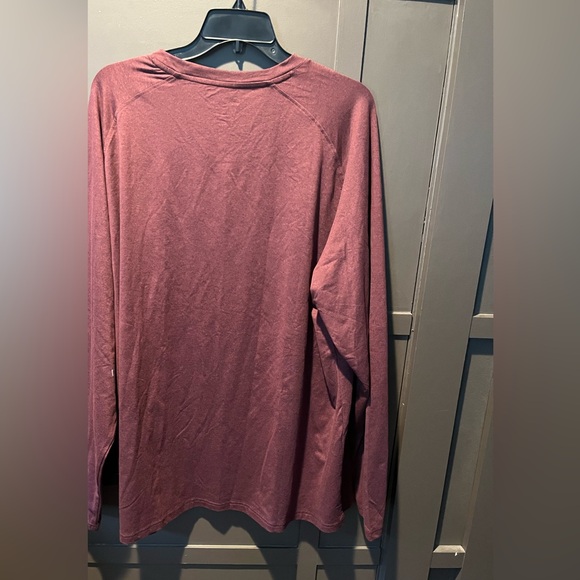 01.Algo Burgundy Performance Long Sleeve Shirt XXL NEW $30 - Picture 2 of 7